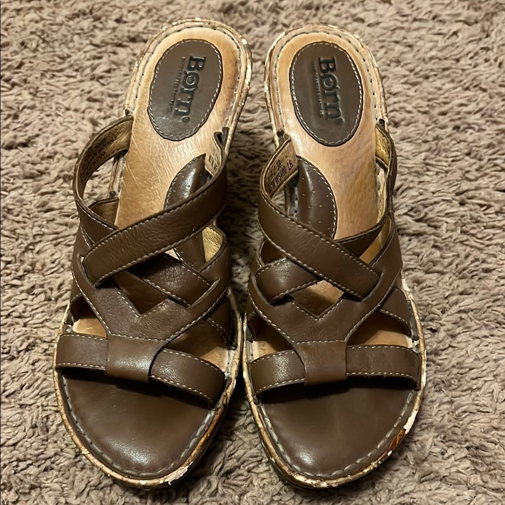 Born Women's Dark Brown Strappy Sandals
